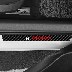 Karbon Fiber Kapı Eşiği Sticker çıkartması Honda Odyssey Spirior CRV Civic XR-V HR-V Şehir Accord 4 adet Kapı crv'sindeki 6 büyük satış-no. 5