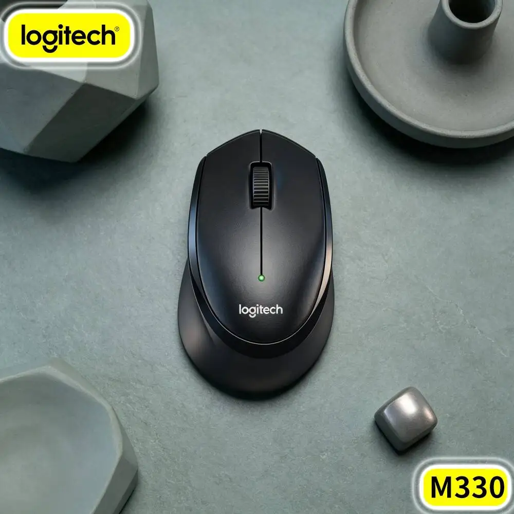 Match Natural Curve Of Adult Palm Logitech M330 Silent Wireless Mouse Right Hand Focus Shell During Long Daily Operation Time