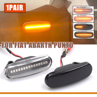 2Pcs Dynamic LED Side Marker Light Repeater Turn Signal Lamps For Abarth Grande Panda 199 Fiat Punto Evo Idea 350 Fiorino 225