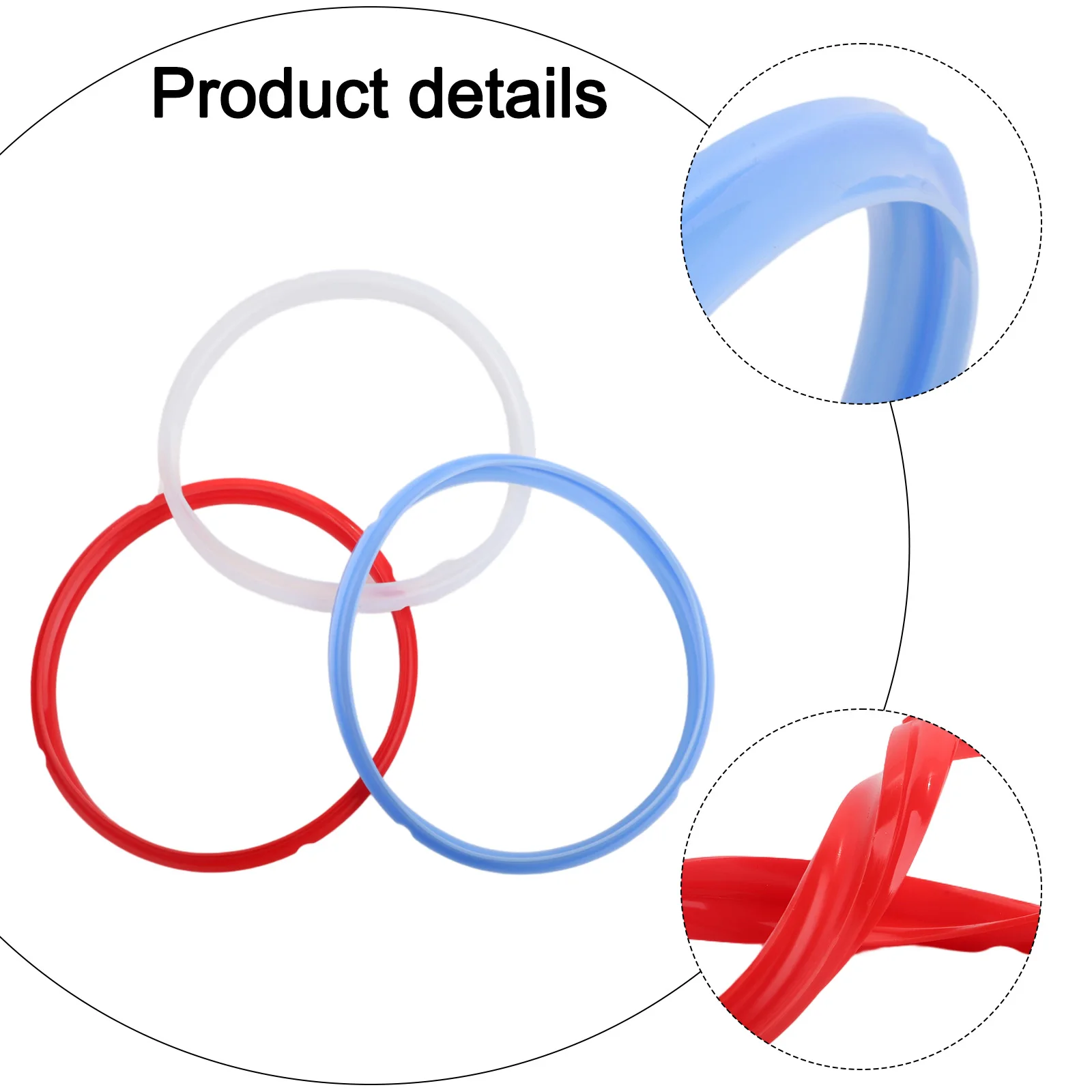 Accessory Food-grade Silicone Blue Silicone Sealing Ring Compatibility With InstaPot Mixing Taste Prevention Quick Recipe Switch