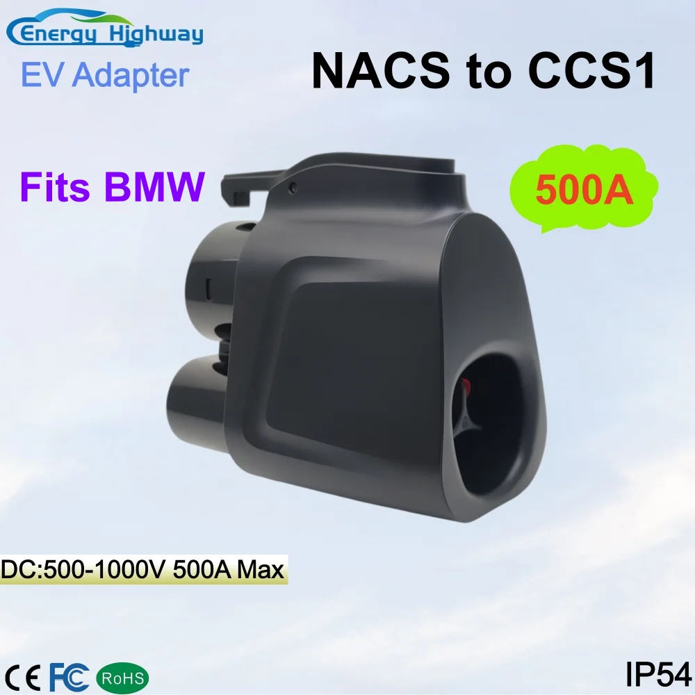 

NACS To CCS1 EV Adapter 500A MAX 1000V DC 250KW For NACS Version Portable EV Charging Acessories NACS-CCS1