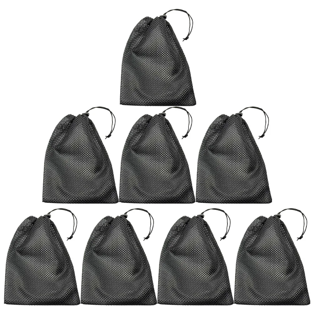 

8 Pcs Drawstring Storage Mesh Bag Bags For Vegetable Fitness Net Laundry Small Toy