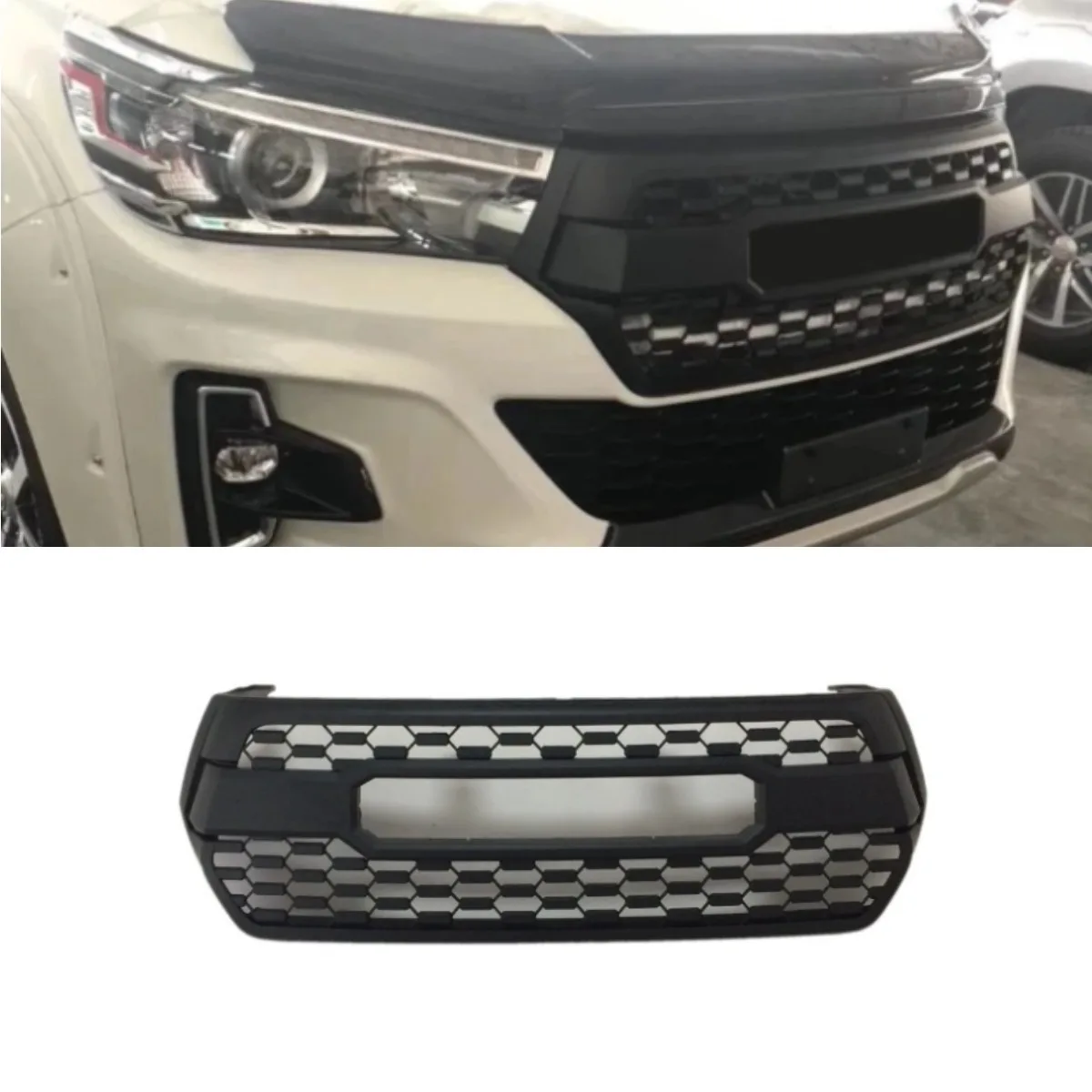Car Bumper Grill Racing Grills Front Bumper Grille Exterior Part Front Bumper Grill for Toyota Hilux Rocco Car Accessories