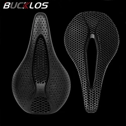 BUCKLOS 3d Saddle Carbon Fiber 3D Printed Bike Saddle 143MM 155MM Nylon Ultralight Bicycle Seat Cushion Road Mountain Bike Seat
