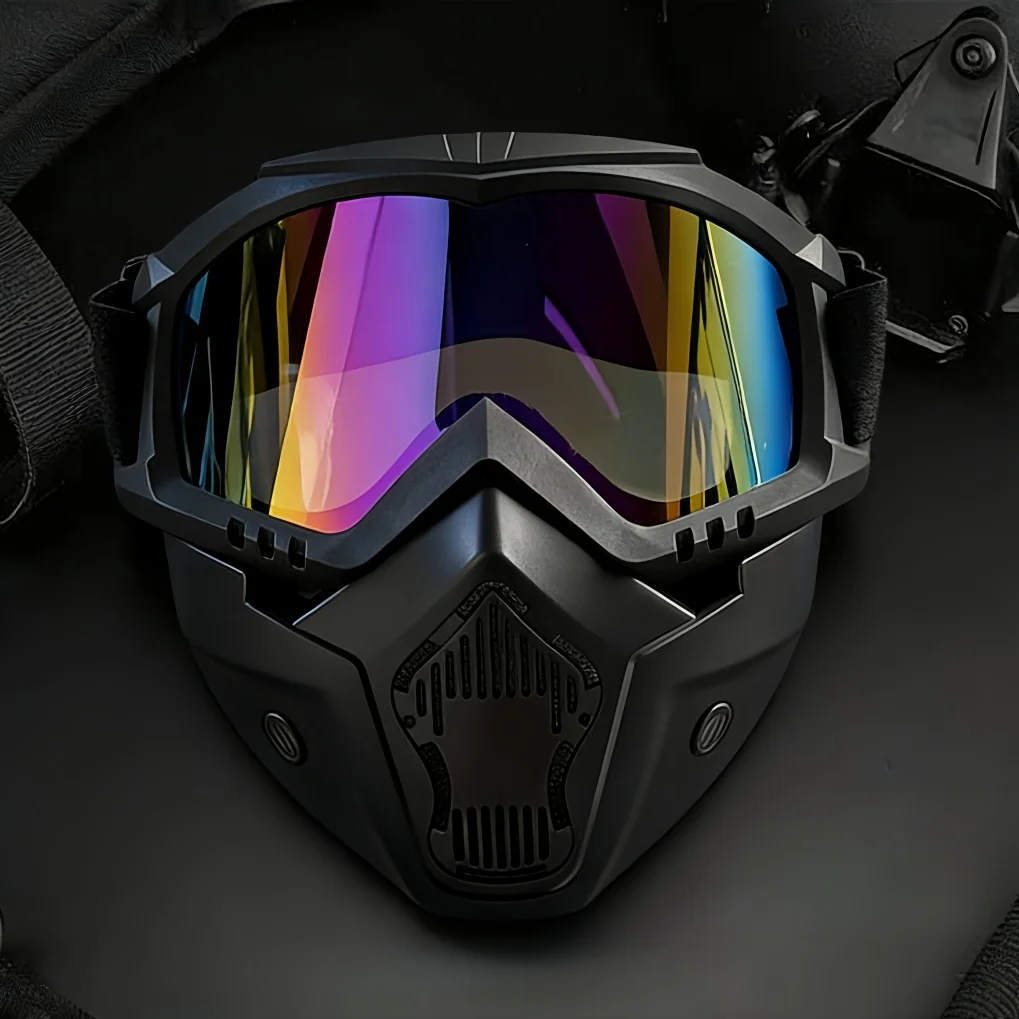 Toy Gun Mask Goggles for Kids Pretend Play Outdoor Sports Motorcycle Bicycle Snowboard Riding Costume Prop Accessory