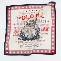 Retro cervos impressão bandanas algodão masculino bolso quadrado senhoras bandana cabeça cachecol neckerchief headwear