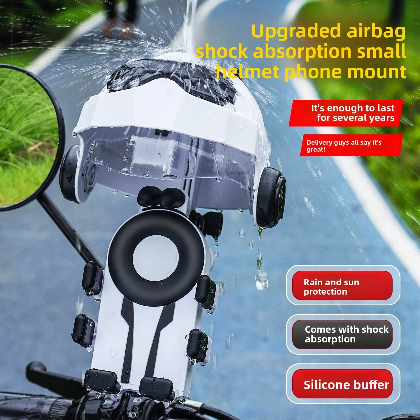 

Thickened Silicone Riding Phone Holder - Shockproof Anti-Shake Waterproof Multifunctional Car Navigation Mount
