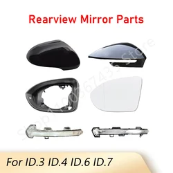 Left Right Side Rearview Mirror Frame Mirror Glass Bottom Frame Turn Signal Light Lamp for ID.3 ID.4 ID.6