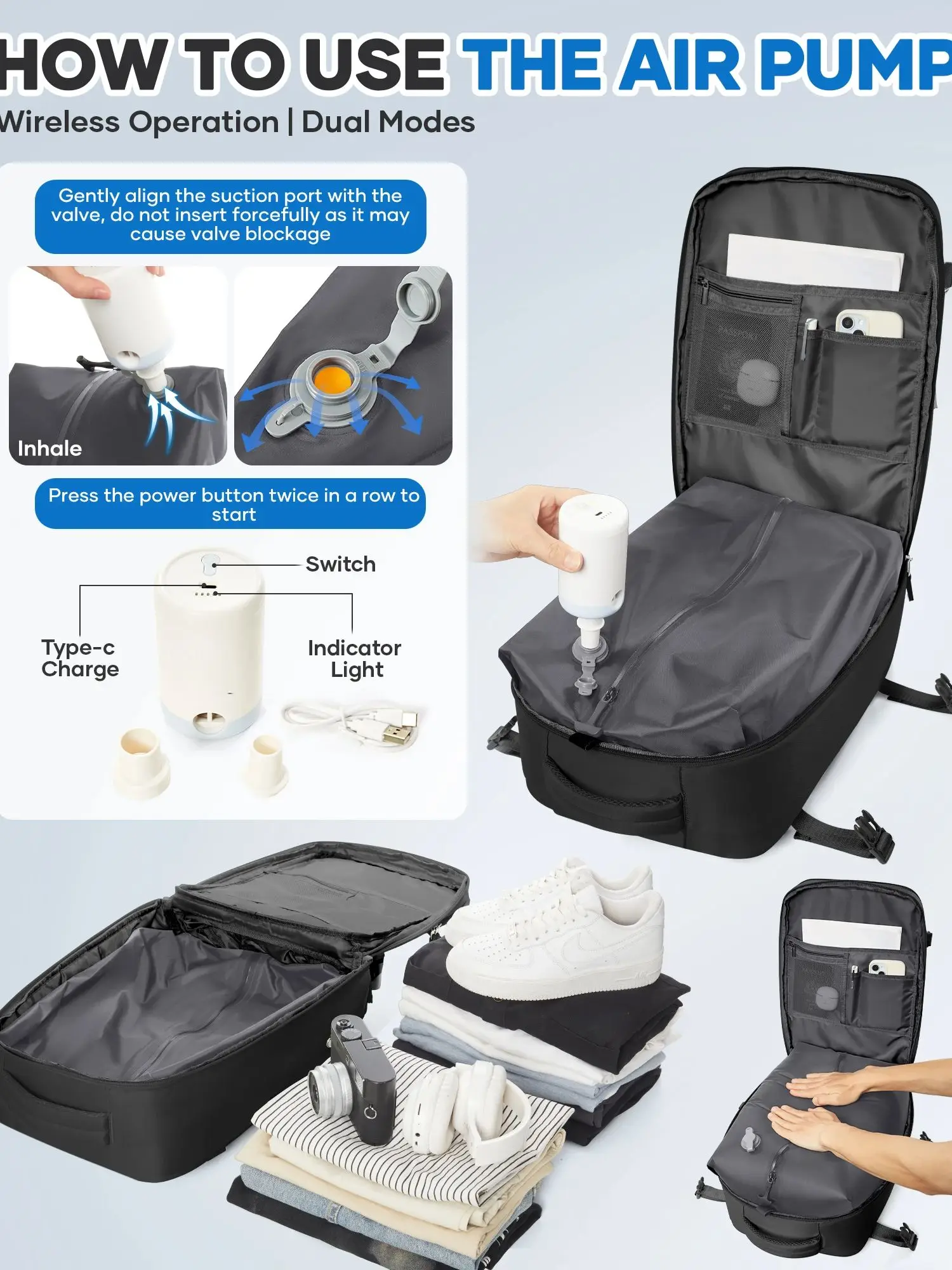 Ryanair 40x20x25 Bolsa de cabine Trave Bag, bolsa de armazenamento a vácuo, bagagem de mão de curta distância Weekender Bolsa noturna Bolsa de lona para homens