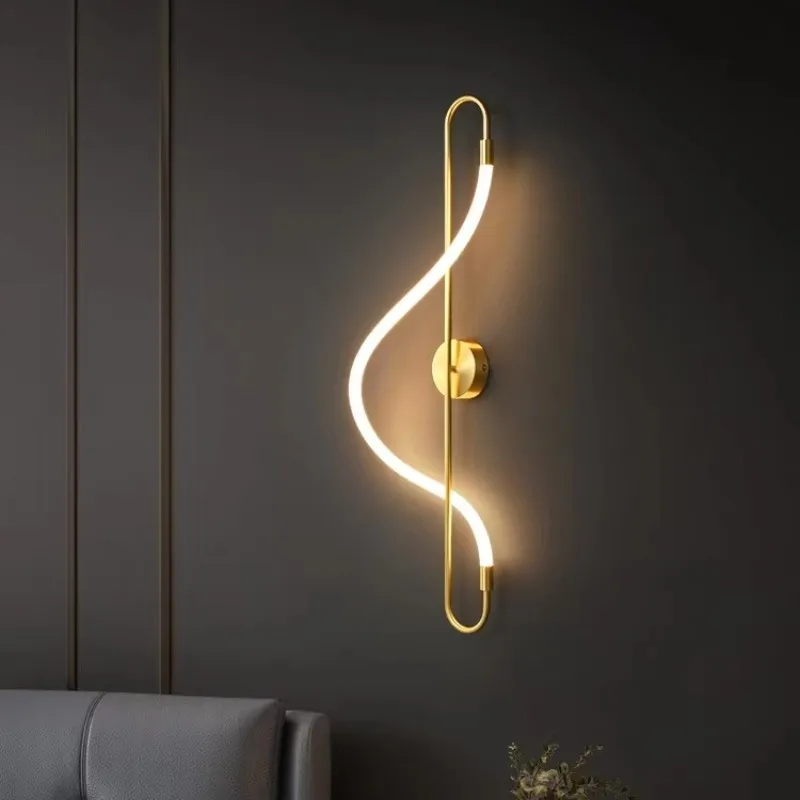 

Italian wall light Minimalist Art gold sconce Decorative Atmosphere Lamp Bedroom Aisle Designer living room dining room light