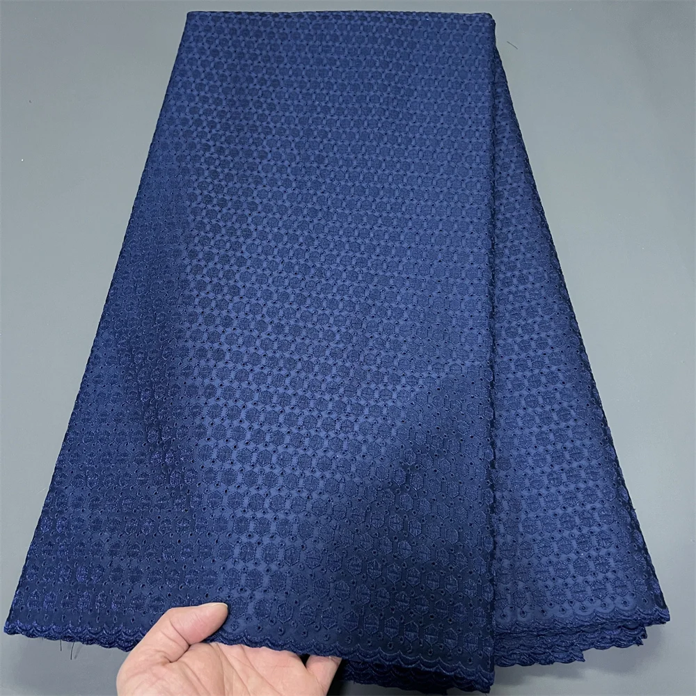 

Тюлевая кружевная ткань для пошива платьев, дамаст из хлопка, высокое качество, чистая вышивка, для свадебных торжеств, нигерийский стиль, 5 ярдов, 2026, hz1409