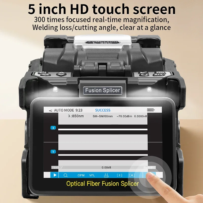 آلة ربط الألياف L-90C 10 لغات مع شاشة تعمل باللمس 6 محركات OPM VFL أدوات #2