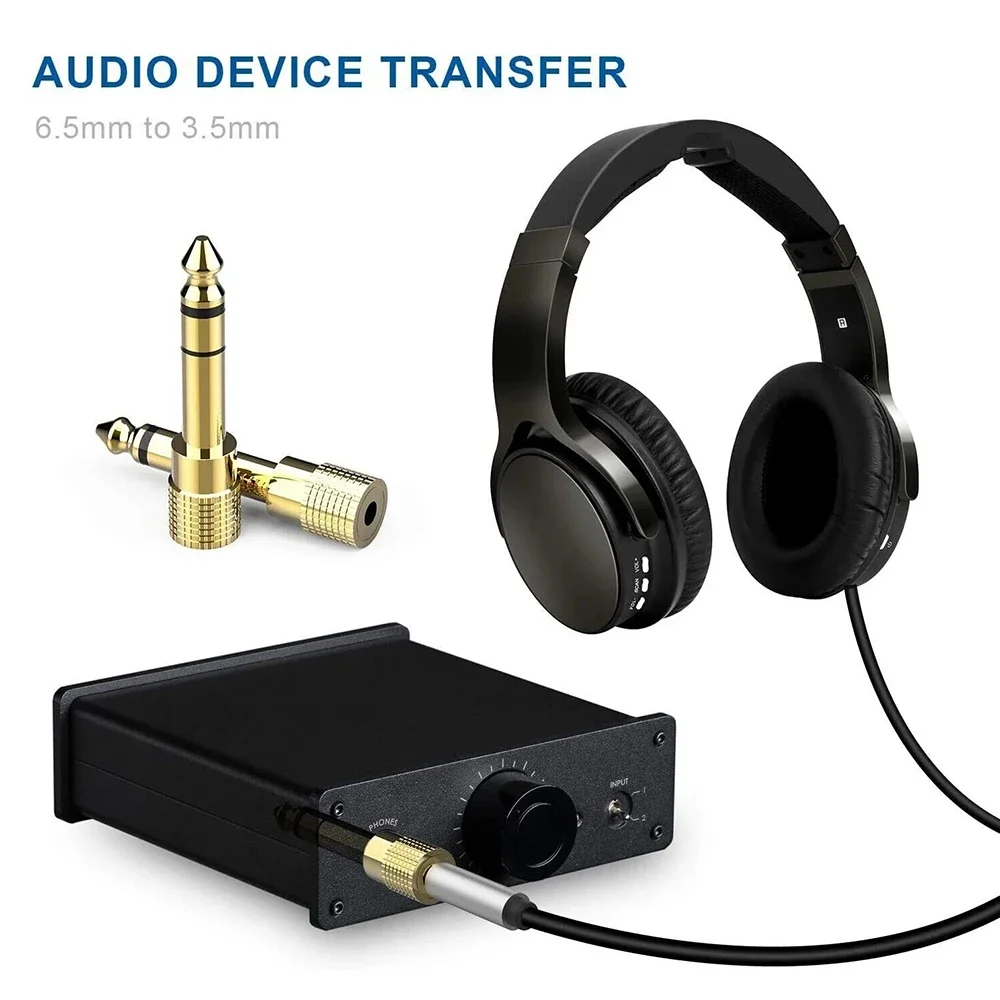 Jack 6.5 6.35mm Male Plug to 3.5mm Female Connector Headphone Amplifier Audio Adapter Microphone AUX 6.3 3.5mm Converter