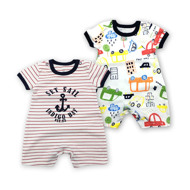 Baby Rompers Short Sleeve 100%Cotton overalls Newborn clothes Roupas de bebe boys girls jumpsuit&clothing