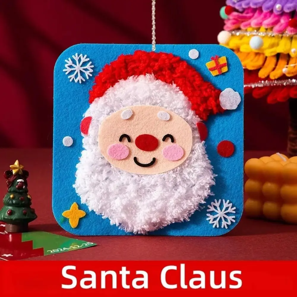 Non-Woven Fabric Christmas Sewing Kit Beginner Friendly Fun Threading Christmas Sewing Projects Handicrafts DIY Embroidery Kit