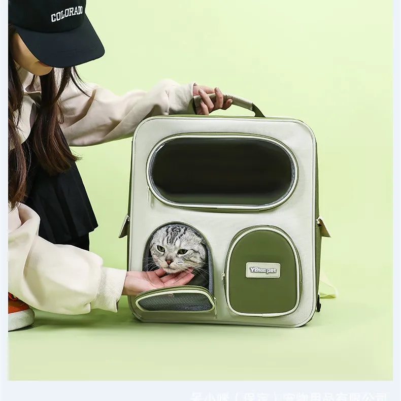 

Portable Pet Carrier Backpack Large Capacity Foldable Pet Bag for Traveling Outdoor Adventures Cat Dog Cage up to 9kg