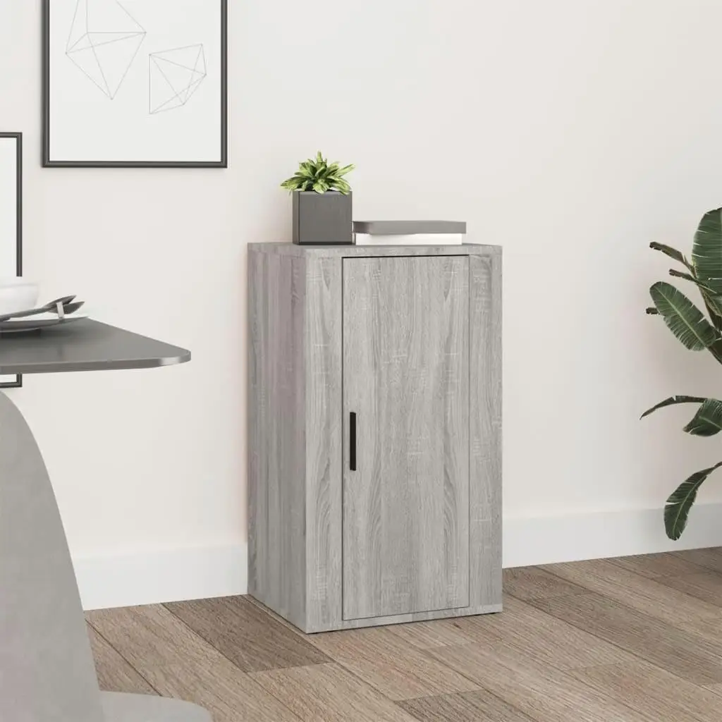 Grey Sonoma Sideboard 40x33x70 cm - Durable Engineered Wood Storage Cabinet