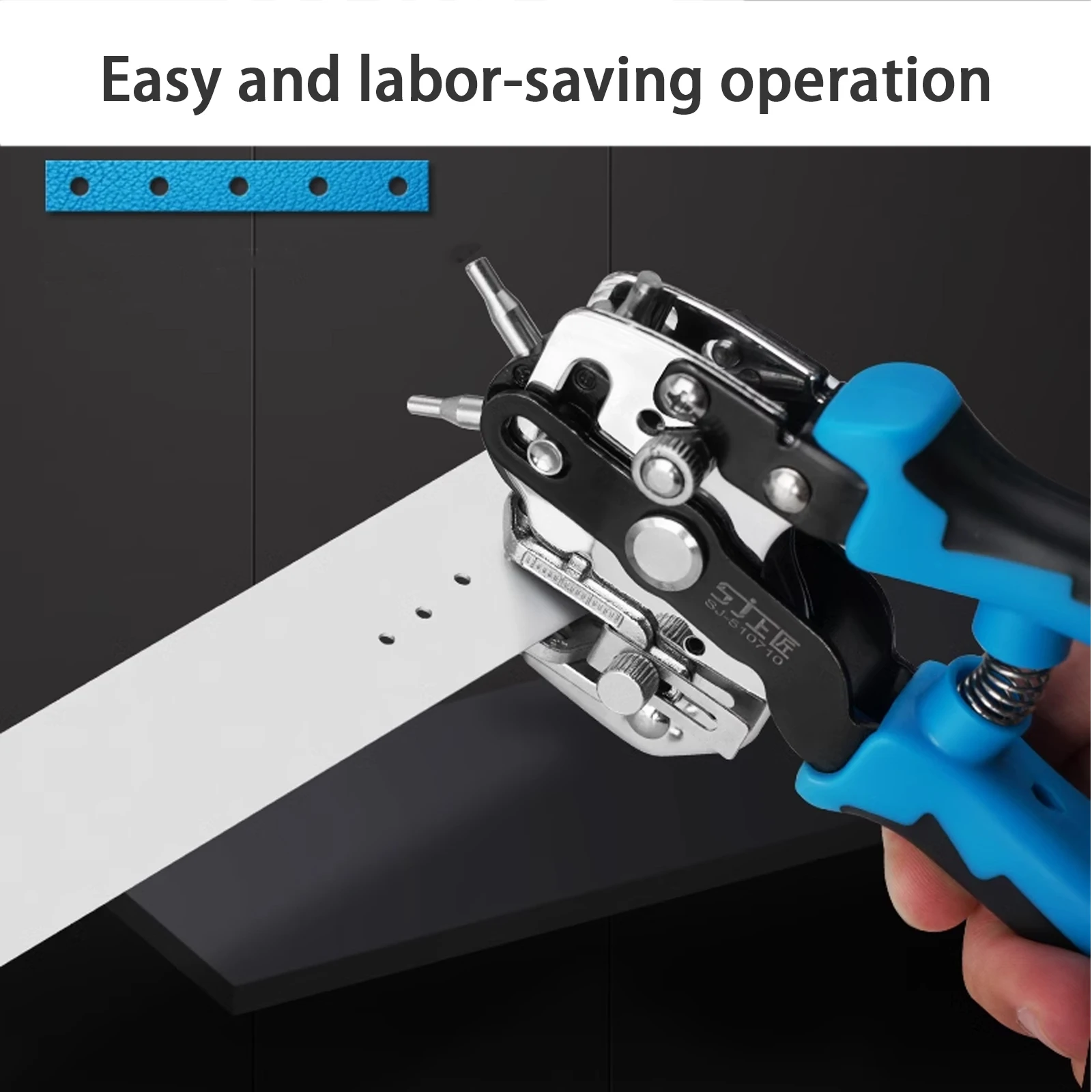 φ2/2.5/3/3.5/4.8/4.5 مللي متر ثقب جلدي ، حزام يد دوار ذو طيات تثقيب دائرية #5