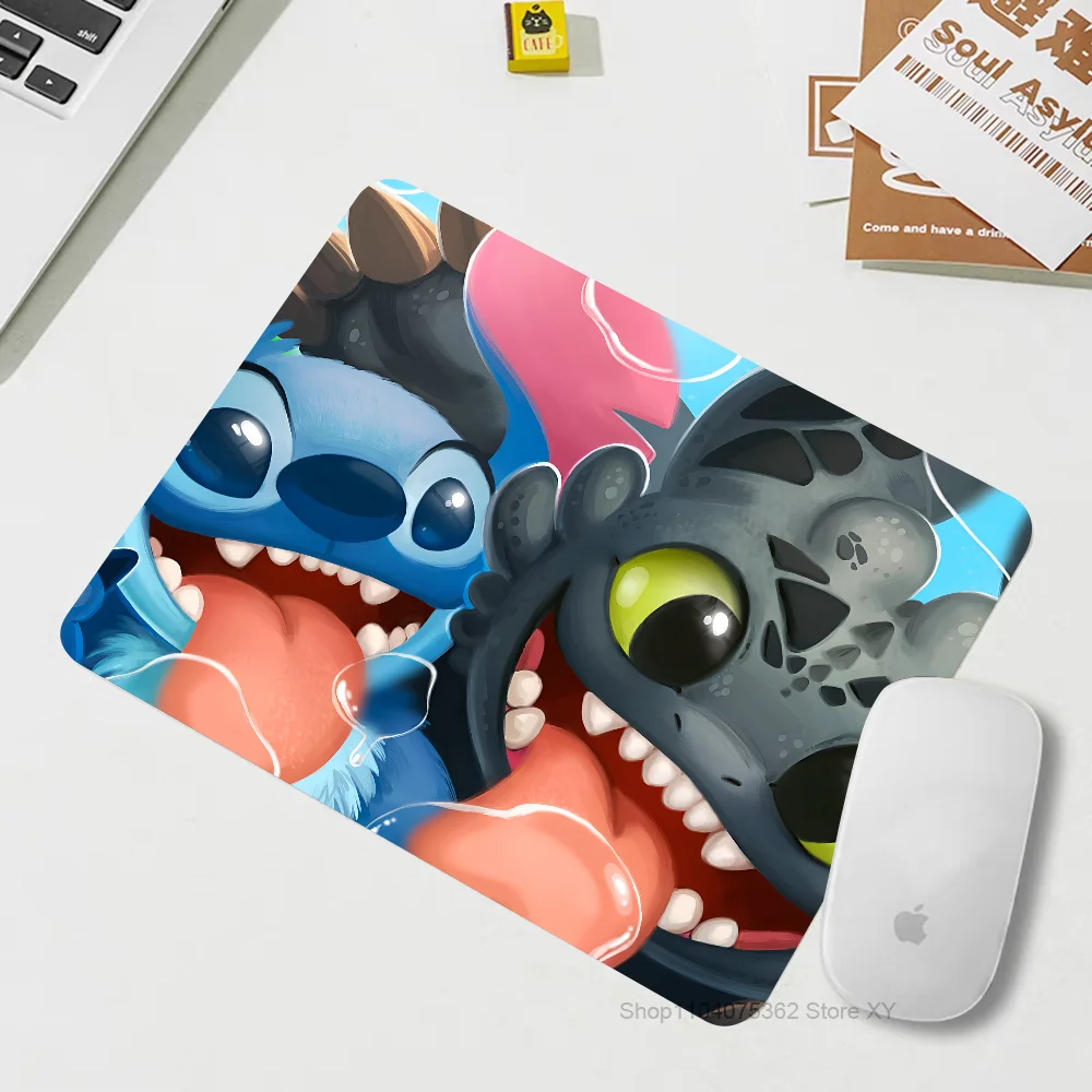 Cute Cartoon Stitch Mousepad Small LockEdge Mouse Pad For Gamers Computer Desk Pad Rectangular Anti-slip Rubber