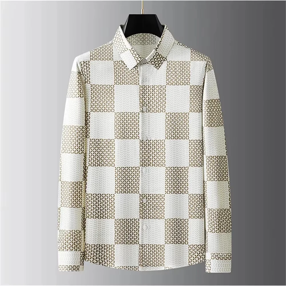 

Men's spring and autumn casual long-sleeved shirts, handsome, fashionable and versatile new top