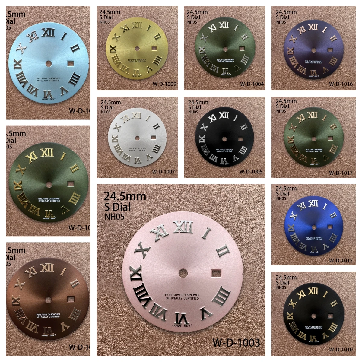 

24.5mm S Logo Rome Dial Suitable For NH05 Janpan Movement Sunburst High Quality Ladies's Watch Modification Accessories