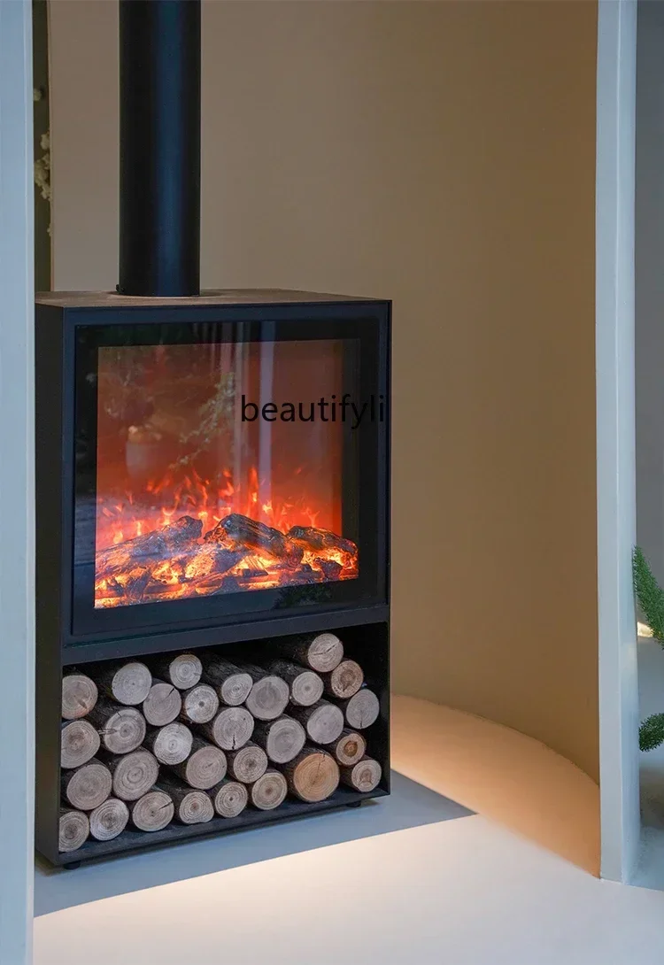 FG43Electronic firewood fireplace simulation flame heater household villa interior decoration cabinet