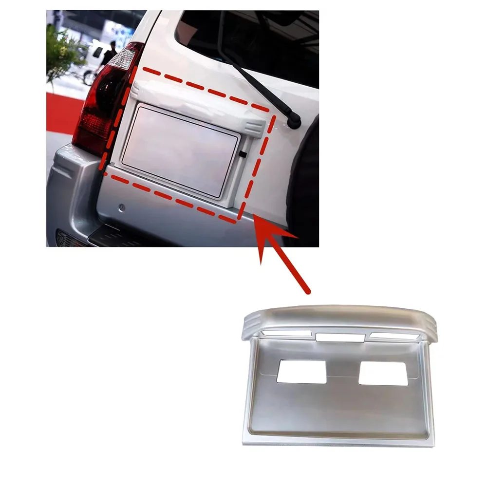 1 Piece 2003-2006 Silver Tail Door Licence Board For Pajero V73 Rear Door Licence Holder For Montero V75 V77 No Lamp MN117365HA