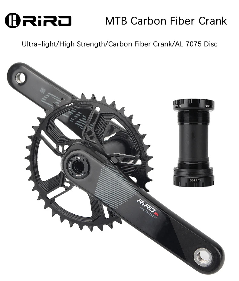 Riro クランクアームセット カーボン Riro-11,12スピード,170mm, 32 t,34 t,36 t,38t,xx1バイクパーツ