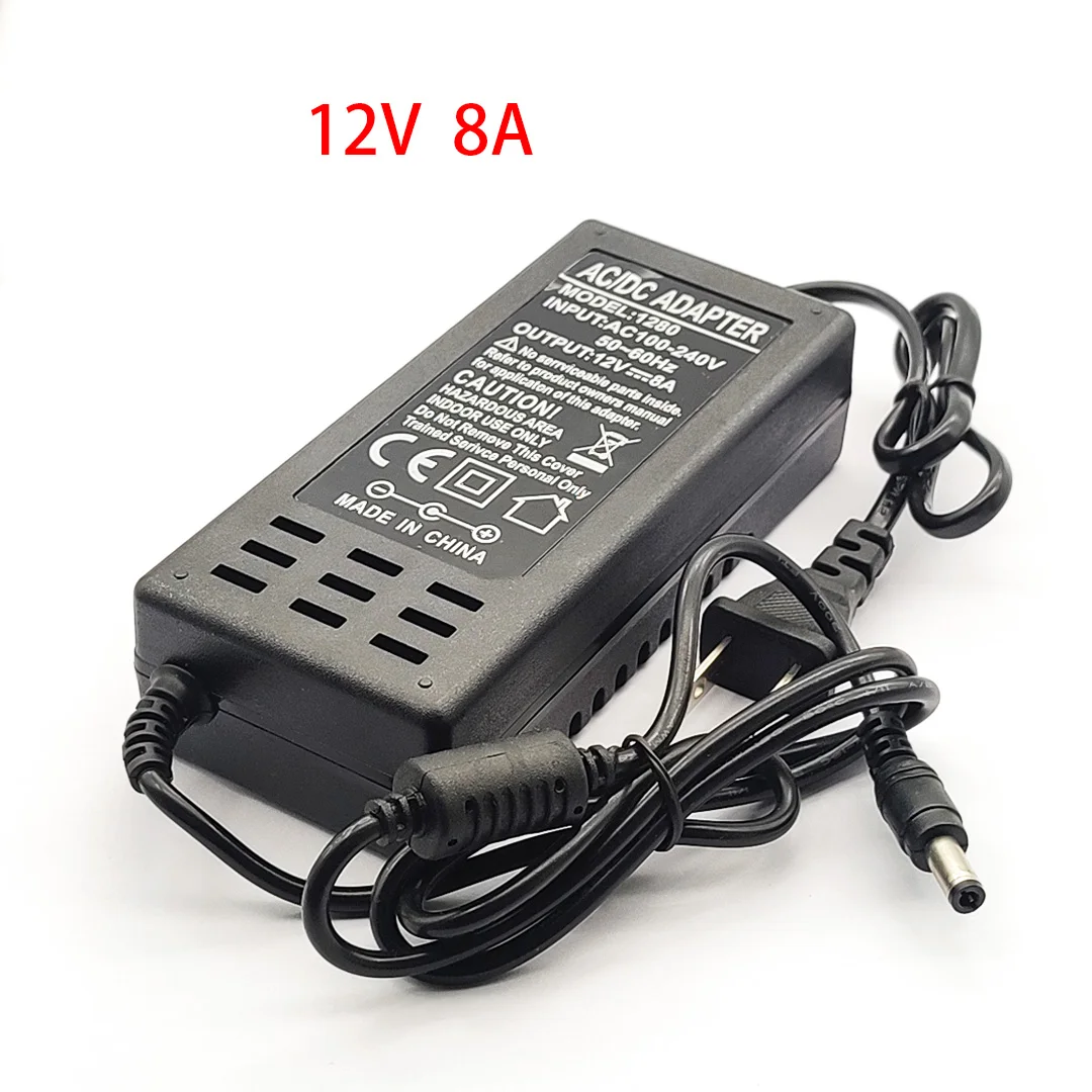 Adaptador de corriente con indicador de luz, pantalla LCD, 12V2A 12V5A 12V6A 12V7A 12V8A