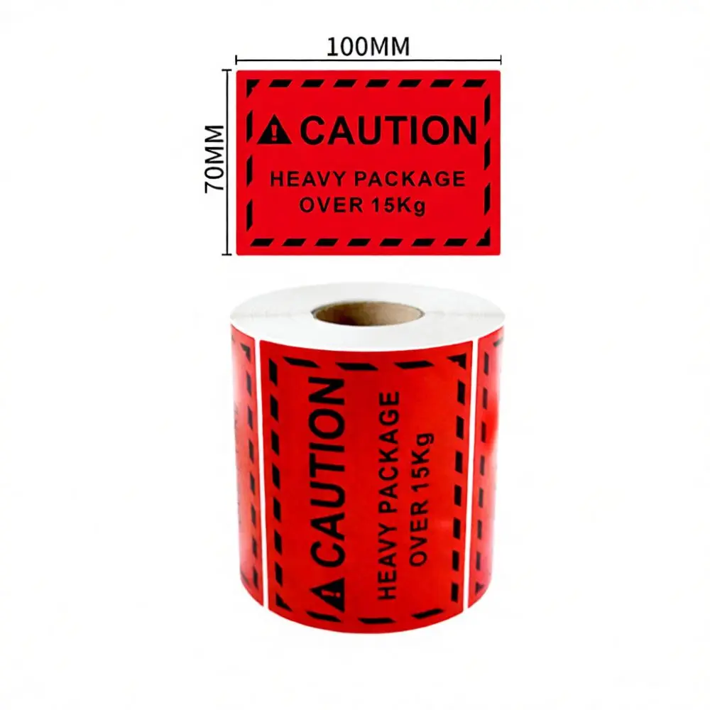 Professional Heavy Duty Warning Label Shipping Adhesive Stickers Warehouse Handling Safety Indicator Logistics Packaging