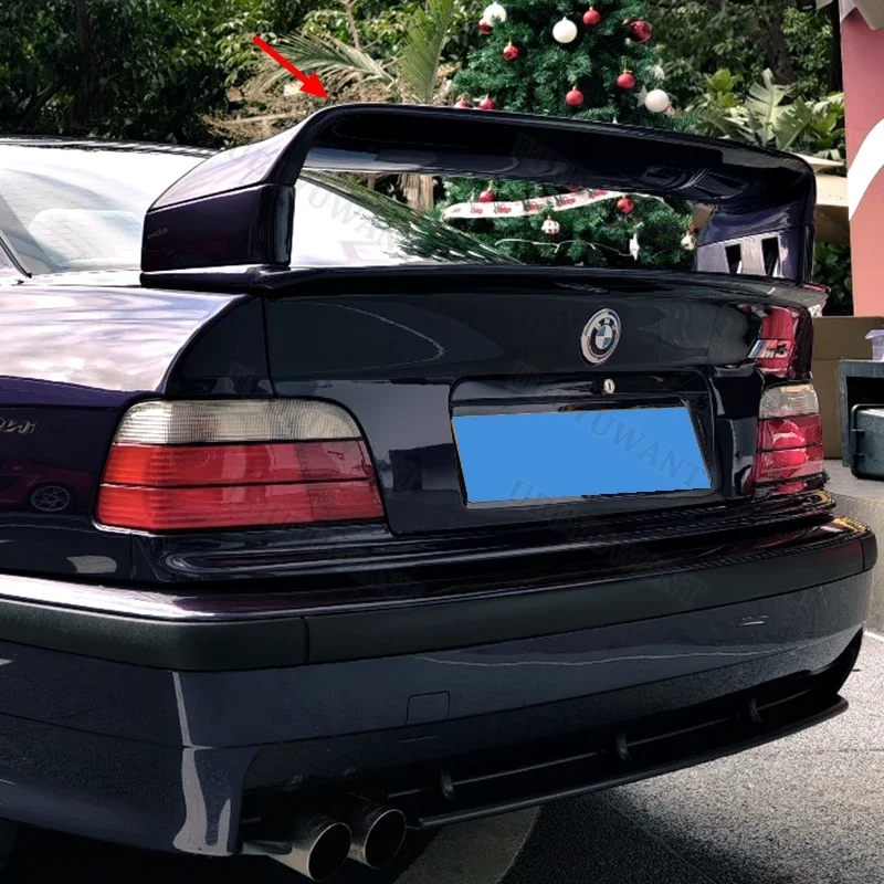 1990-2002 For BMW E36 M3 GT Style Series 3 Coupe ABS Car Trunk Boot Lip Spoiler Wing Lid Big