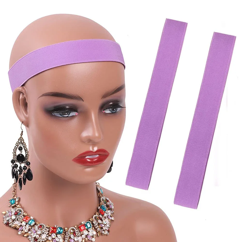 10 قطعة/packWig عقال مطاطا قابل للتعديل وهمية عقال جديد ملون الوردي الأرجواني شعر مستعار الفرقة شعر مستعار رباط رأس مطاطي 3 سنتيمتر حواف #4