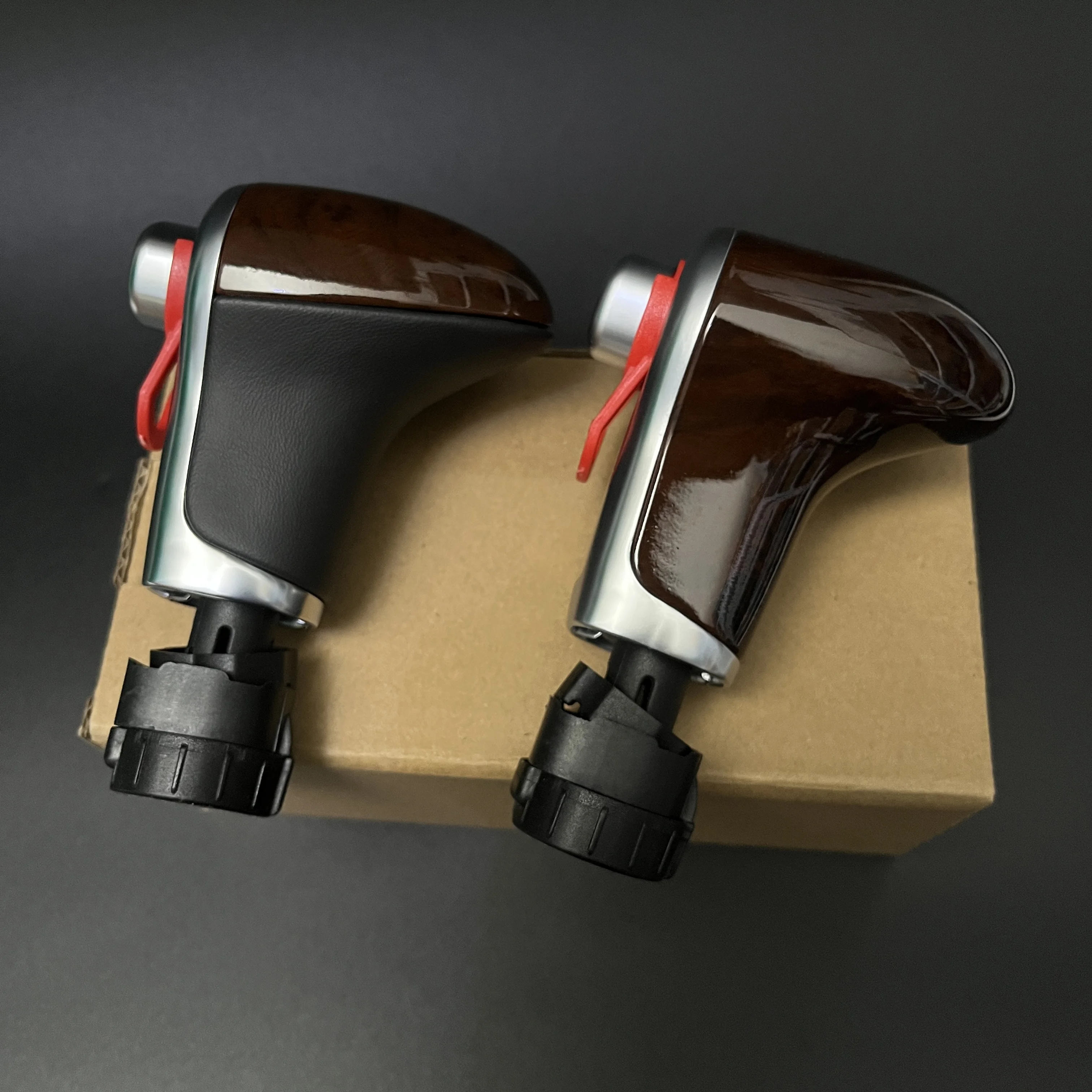 Schaltknauf aus Pfirsichholz und Leder für AUDI Q7 Q5 A3 A4 A5 A6 A7 C6 C7 4G1 713 139 4G1713139 Autozubehör – Detail 3
