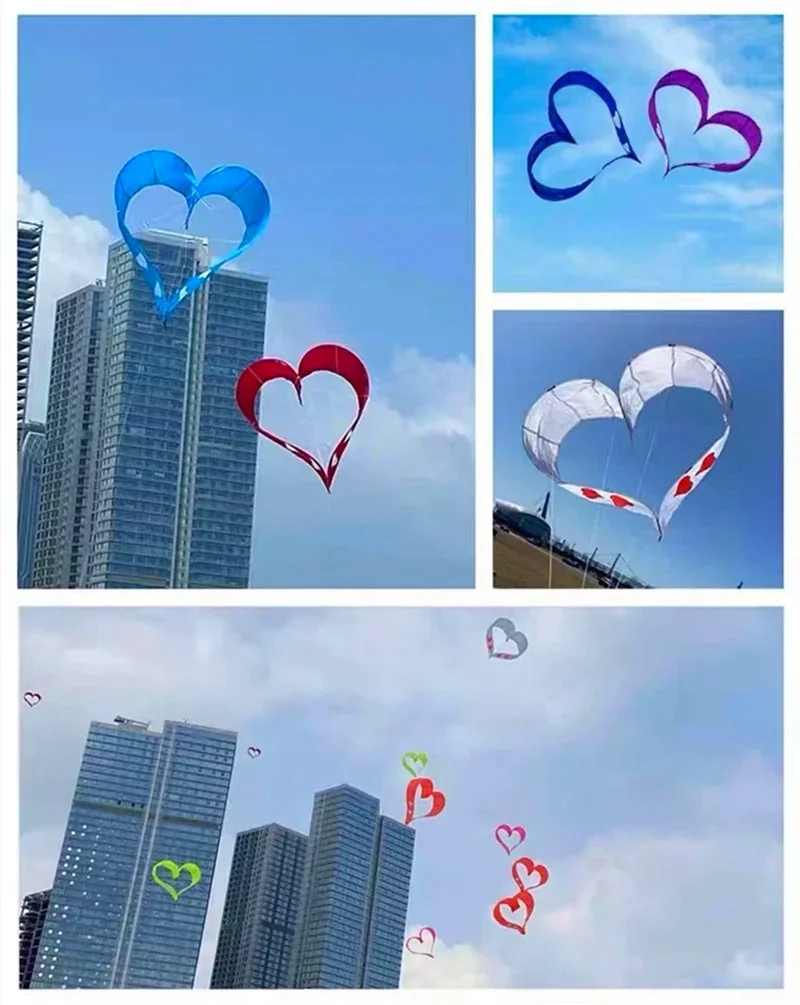 Free Shipping 3d kites heart kites flying nylon kites factory Outdoor toys crank for kite flying kites for children kite flying