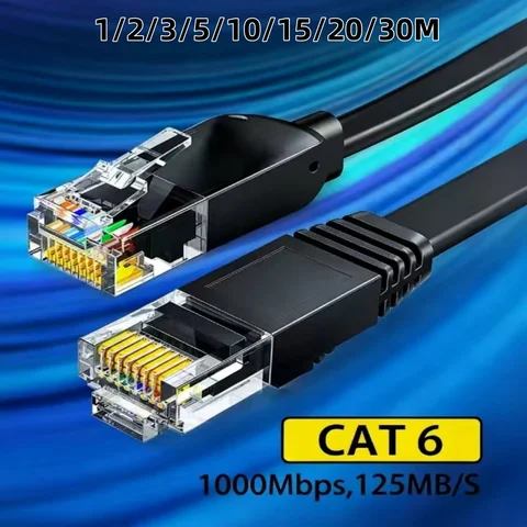 Ethernet Cable Cat6 Lan Cable 10m 20m 30m UTP Cat 6 RJ 45 Splitter Network Cable RJ45 Twisted Pair Patch Cord for Laptop Router