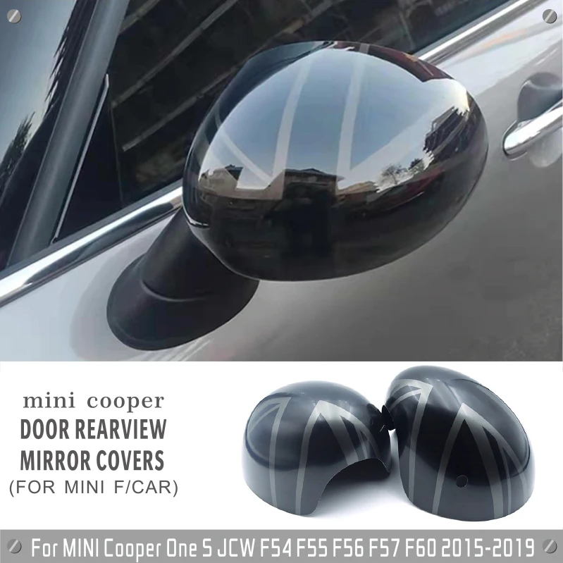 

The Black Flag Car Shell Outside Rear View Mirror Covers For BMW MINI Cooper One S JCW F54 F55 F56 F57 F60 2015-2019 Accessories