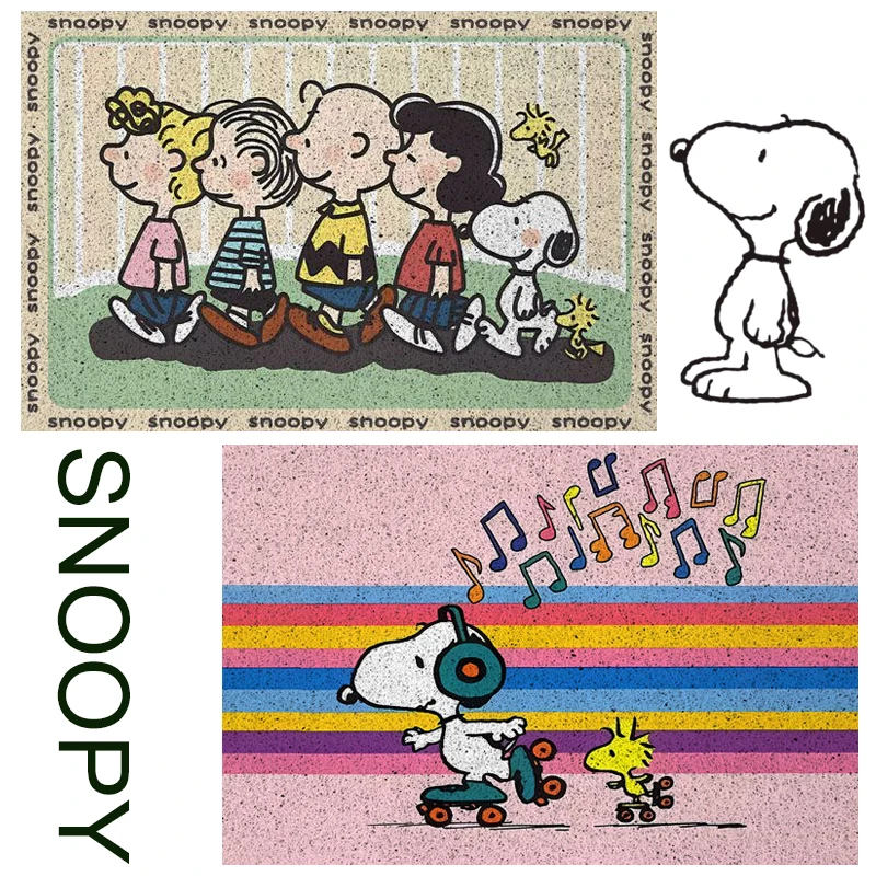 

Snoopy Floor Mat Absorbent Non-slip Bathroom Entrance Doormat Home Doorway Foot Mats Cartoon Indoor Decor Welcome Door Mat Rug