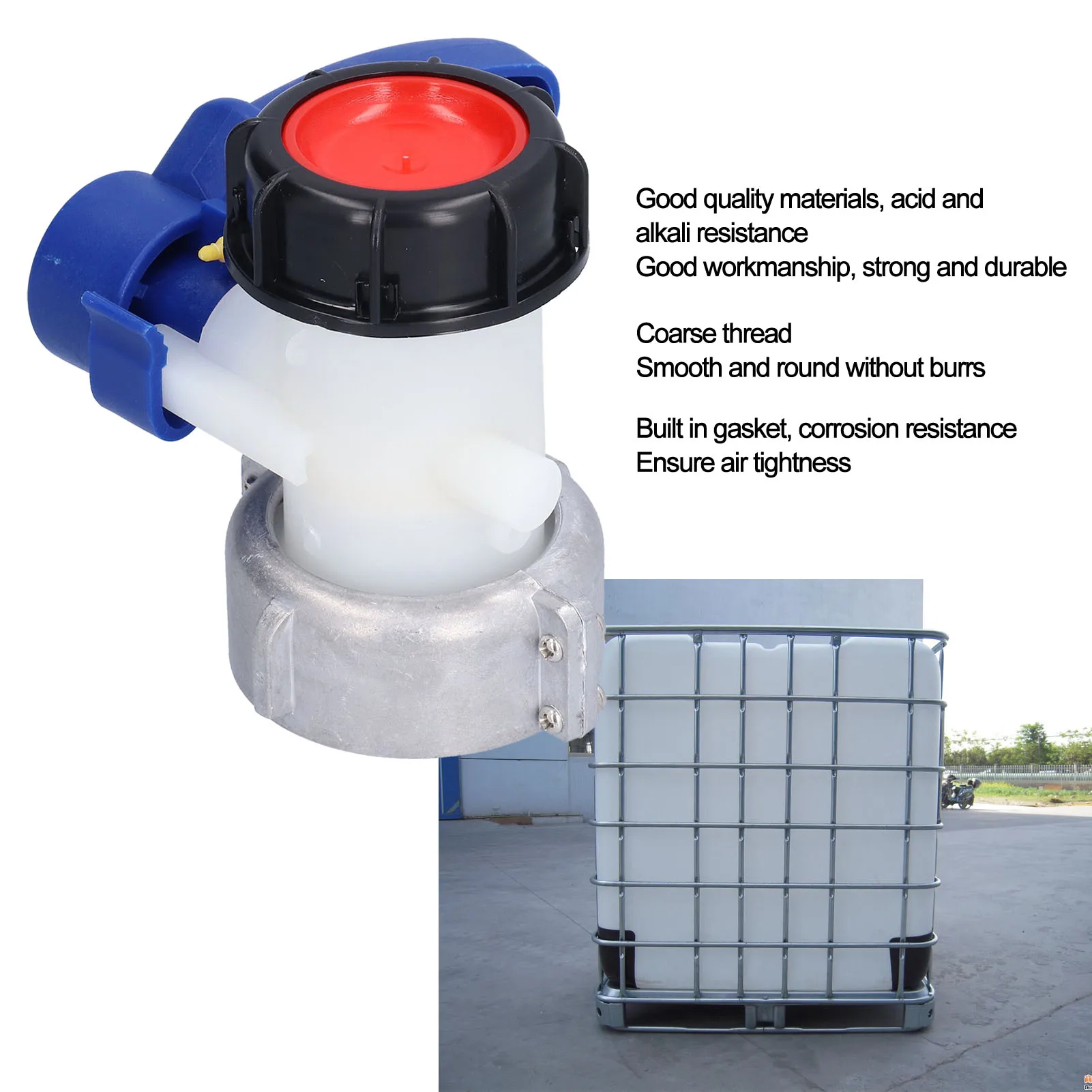 IBC Tank Water Adapter, Butterfly Valve Tap IBC Tank Water Adapter Outlet Control Connector Replacement DN50