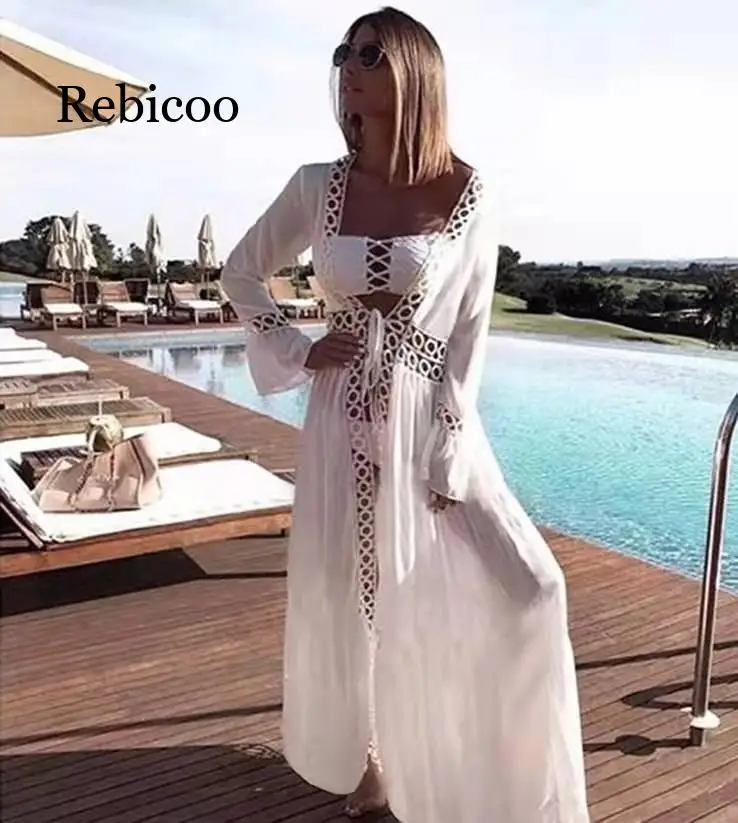 Strand urlaub Bikini vertuschen losen langen Strand rock mit Sonnenschutz Hot Spring Badeanzug Cape Cardigan