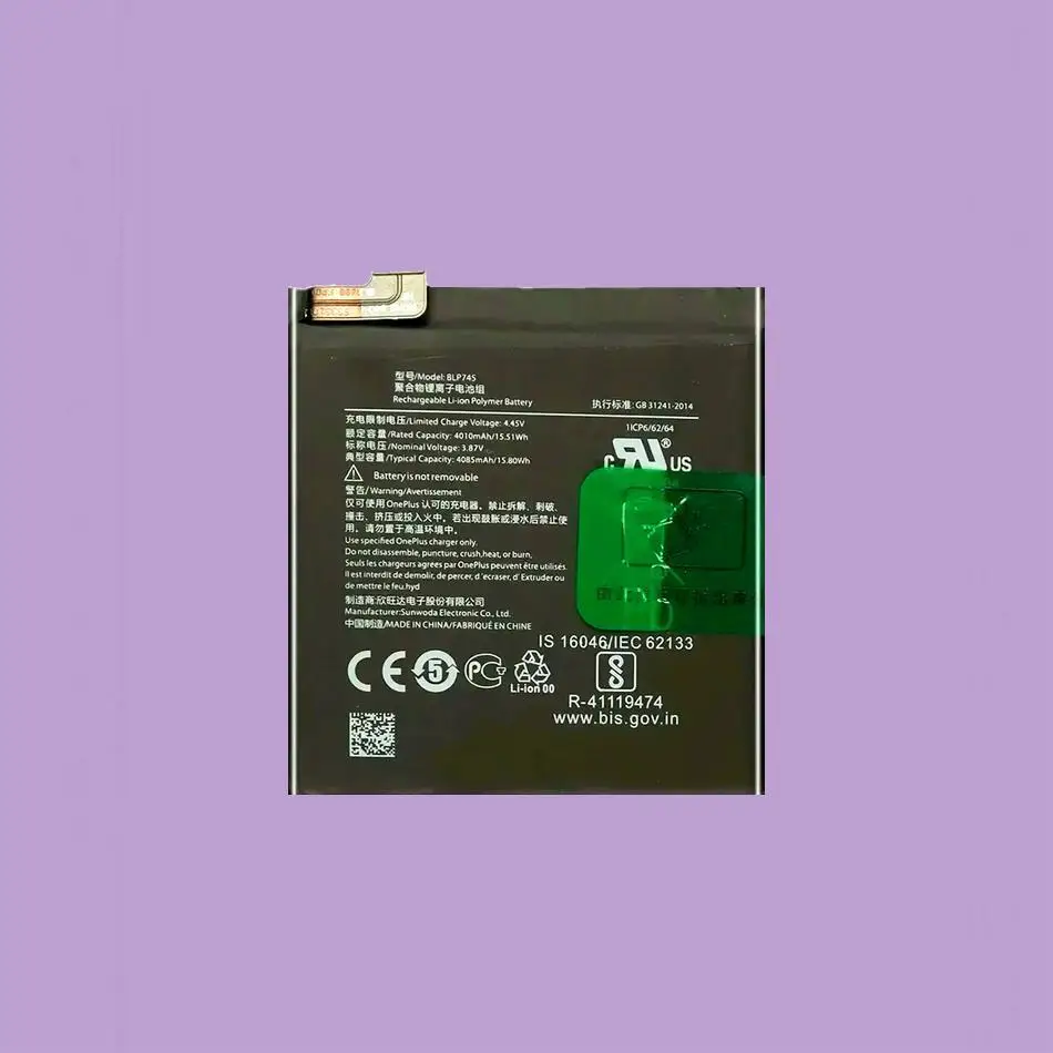 

BLP745 Fast Charging Mobile Phone Battery Durable For Oneplus 7T Pro Not 7 OR 4085Mah