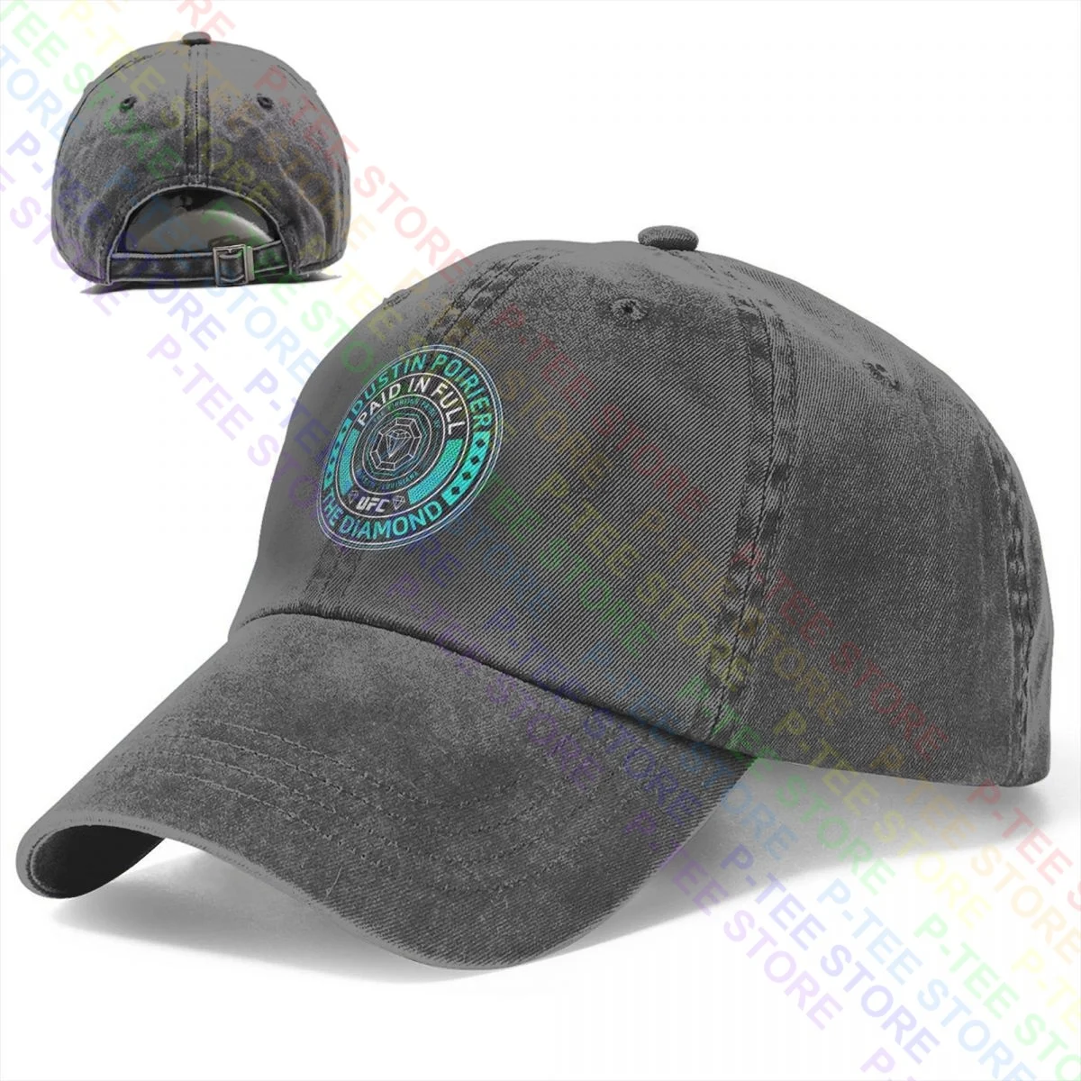 Dustin 2021 The Diamond Poirier Paid In Full Crest Washed Denim Baseball Cap Trucker Hats Style Hot Deals