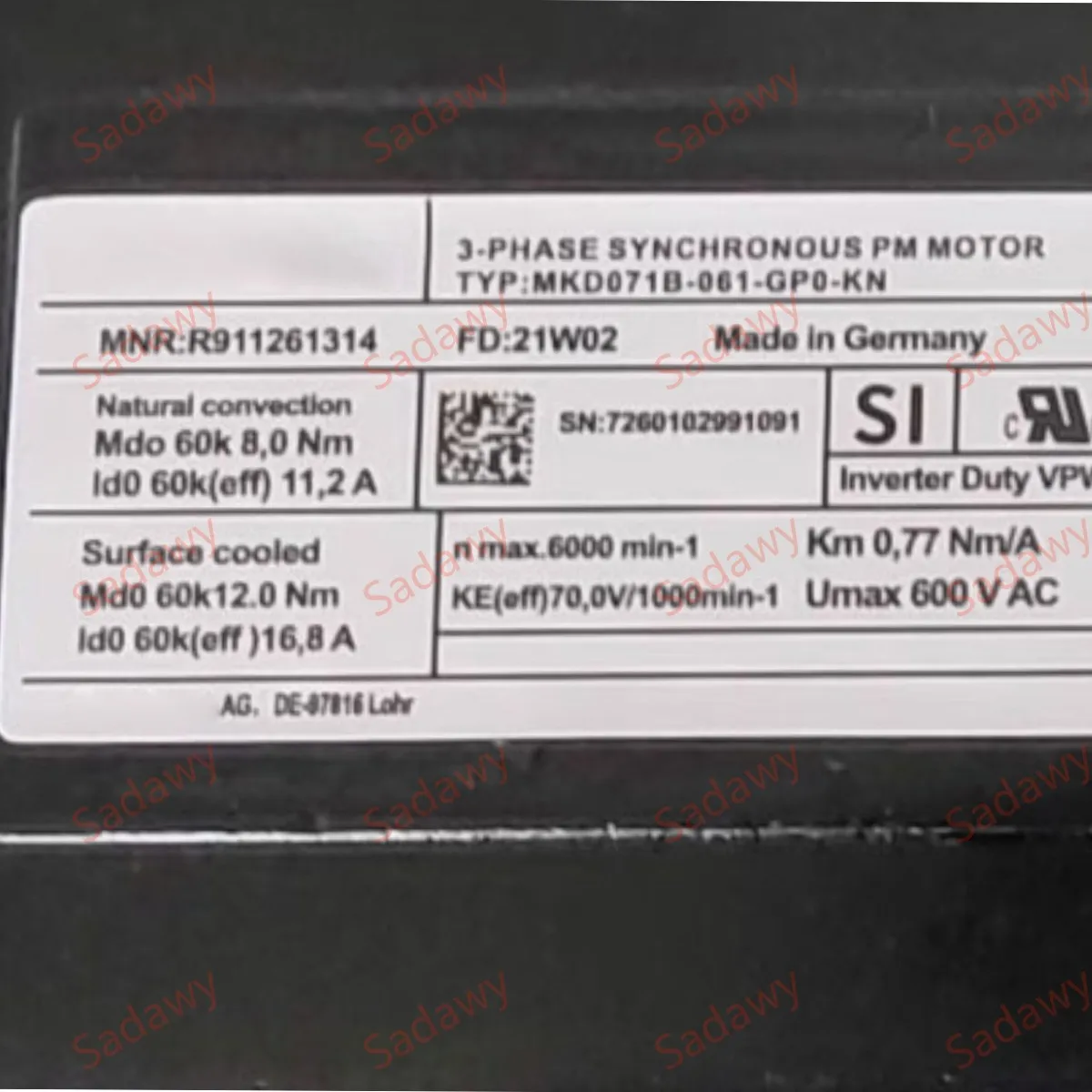 Servomotore Rex-roth MKD071B-061-GP0-KN MKD071B-061-GP1-KN con garanzia