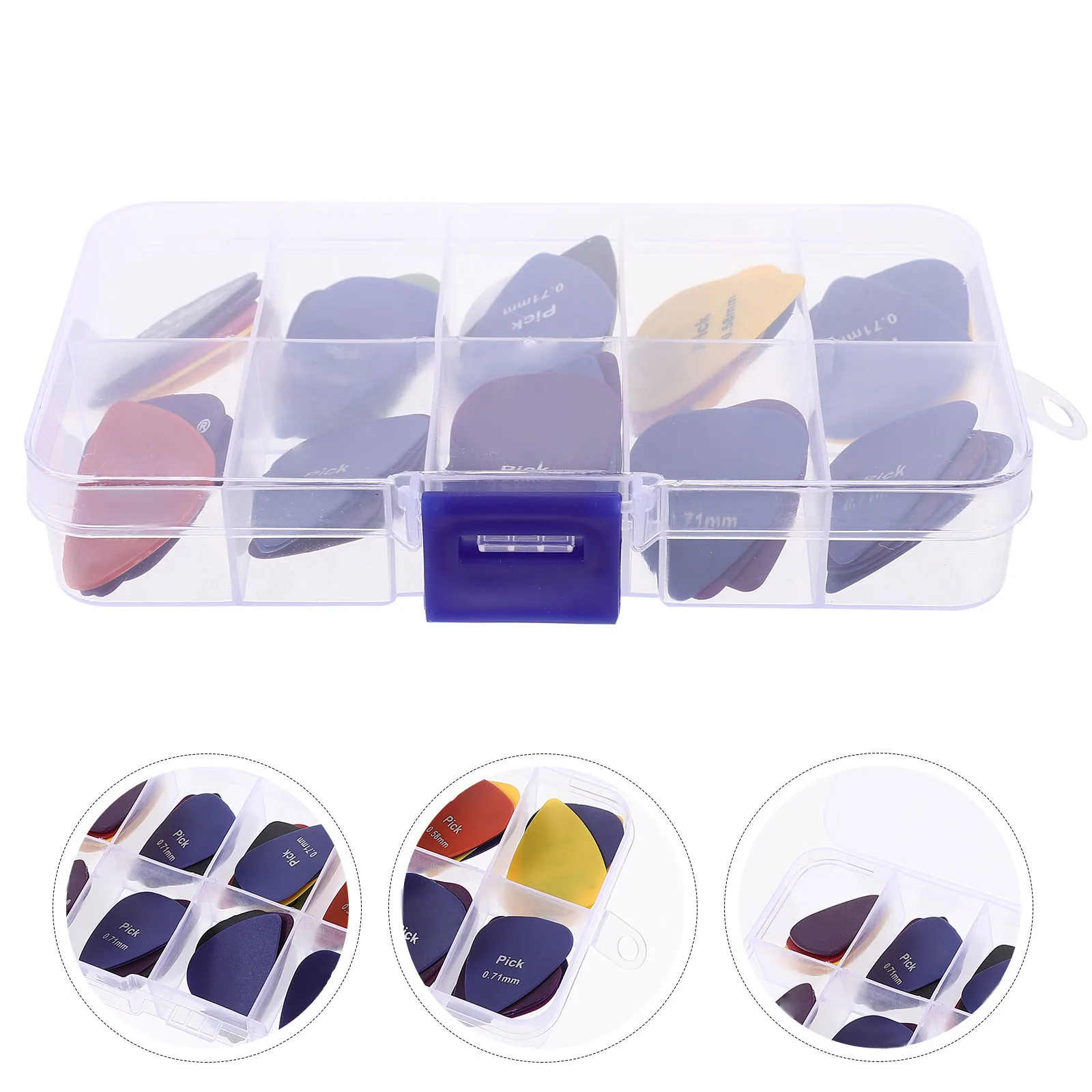 

50pcs Guitar Picks Small Size Thick Material For Acoustic Electric Bass Guitar Lightweight Grip Protection Performance Storage