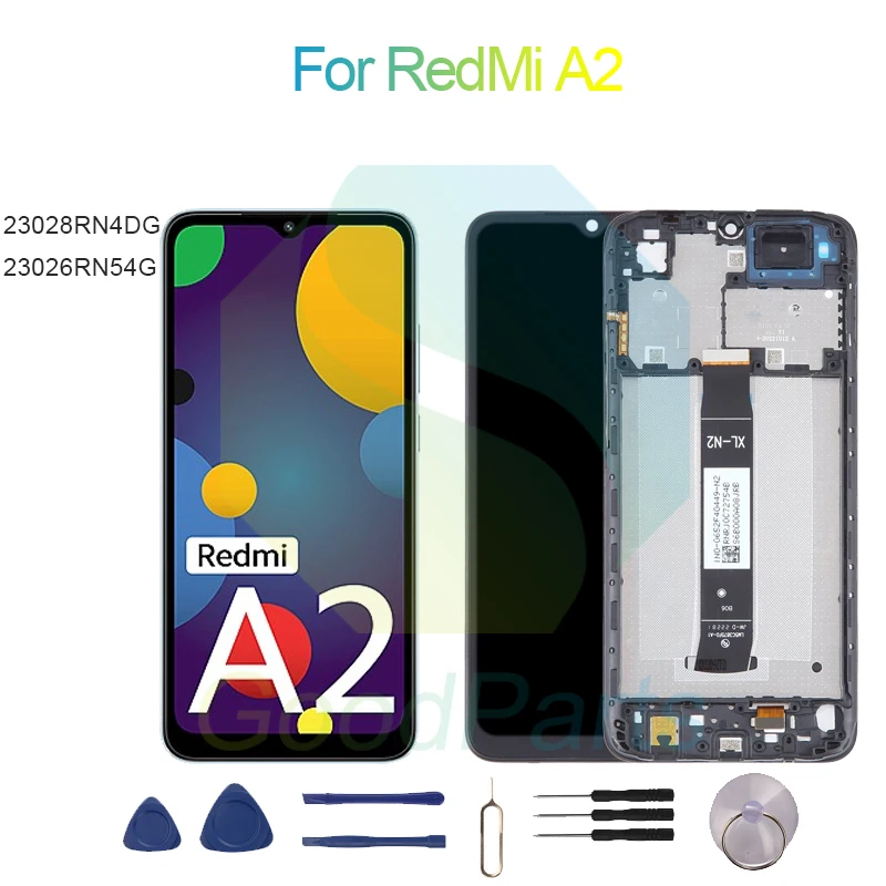 

For RedMi A2 Screen Display Replacement 1600*720 23026RN54G For RedMi A2 LCD Touch Digitizer Assembly