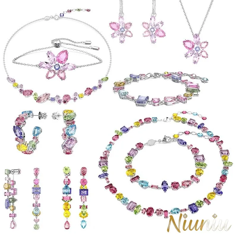 

Luxurious High-end Fashion Texture Women's Jewelry Necklace Pendant Bracelet Earring Set Party Preferred Holiday Gift