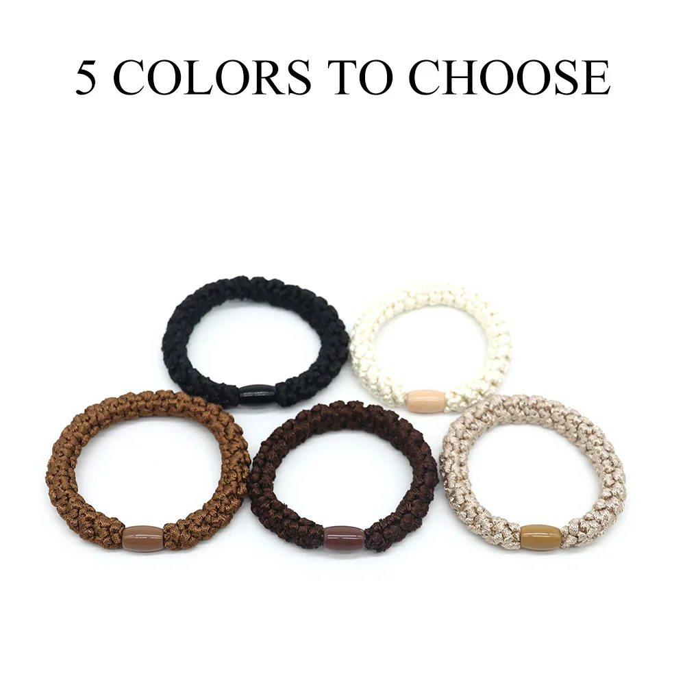 10Pcs Hair Ties for Thick Hair, Hair Tie Bracelet Ponytail Holders, Exceptionally Secure with Gentle Hold Hair Ties for Girls