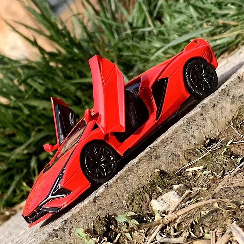 1:36 Lamborghini Sian Auto Modell Spielzeug Legierung Druckguss Pull Back Sammlung Supercar Spielzeug Fahrzeug für Dekoration Geschenke f123