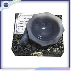1set Lab Inner Diameter 30mm To 130mm Natural Agate Mortar and Pestle A-GRADE for Chemistry Laboratory Grinding