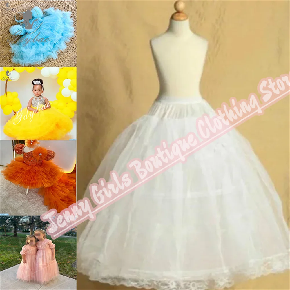 White 2 Hoops High Quality  Petticoat Crinoline Slip Underskirt For Ball Gown Wedding Dress Birthday image 2