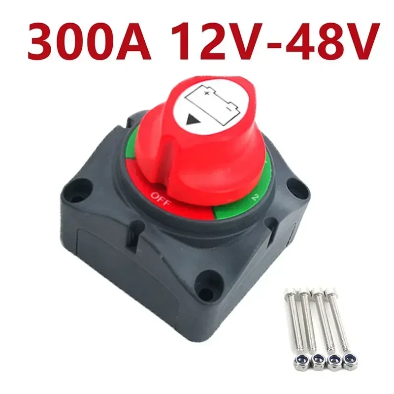 Auto Battery Disconnect Switch 12V 24V For Car Boat Marine 200A 300A Car Dual Battery Switch 3 Position Battery Selector Switch